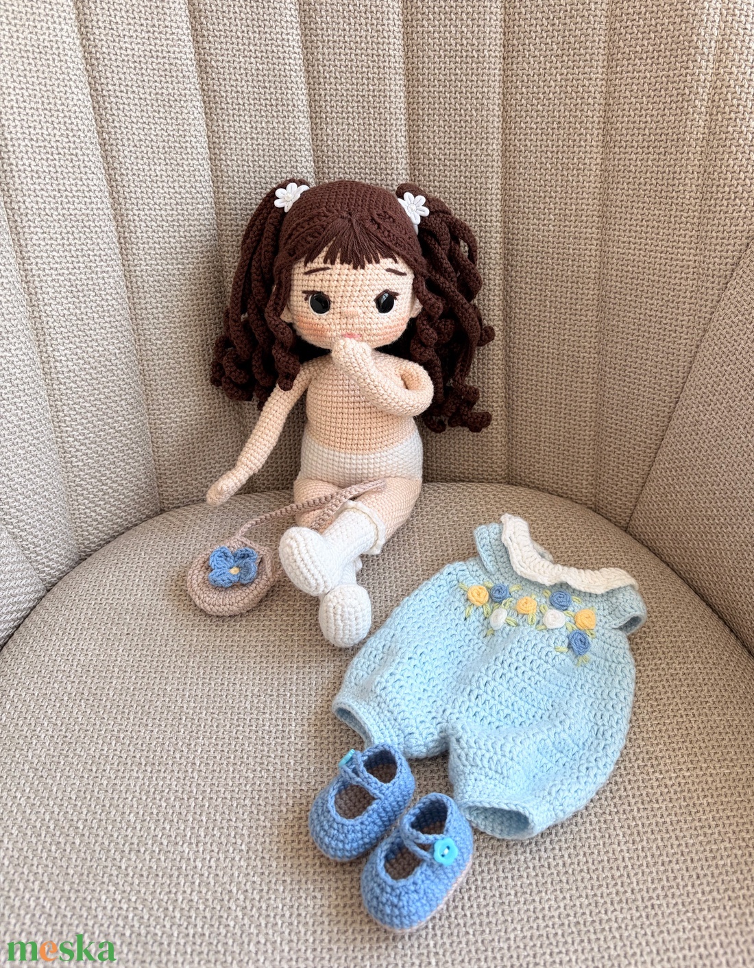 Amigurumi Hanna baba - játék & sport - baba & babaház - öltöztethető baba - Meska.hu