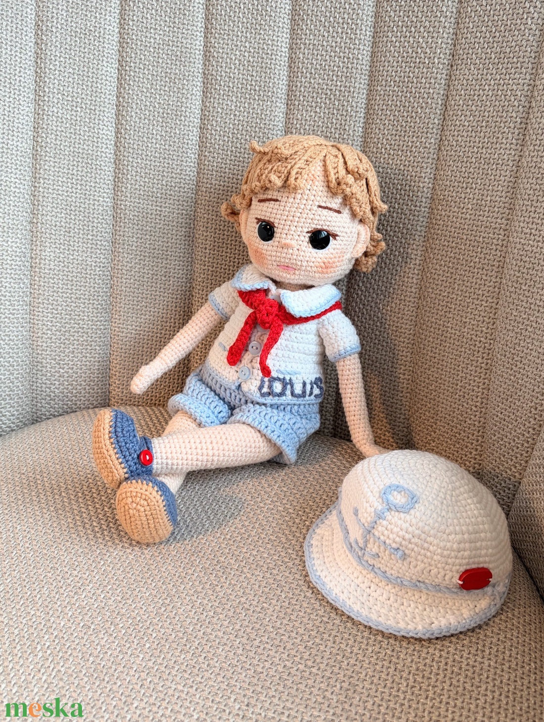 Amigurumi Louis baba - játék & sport - baba & babaház - öltöztethető baba - Meska.hu