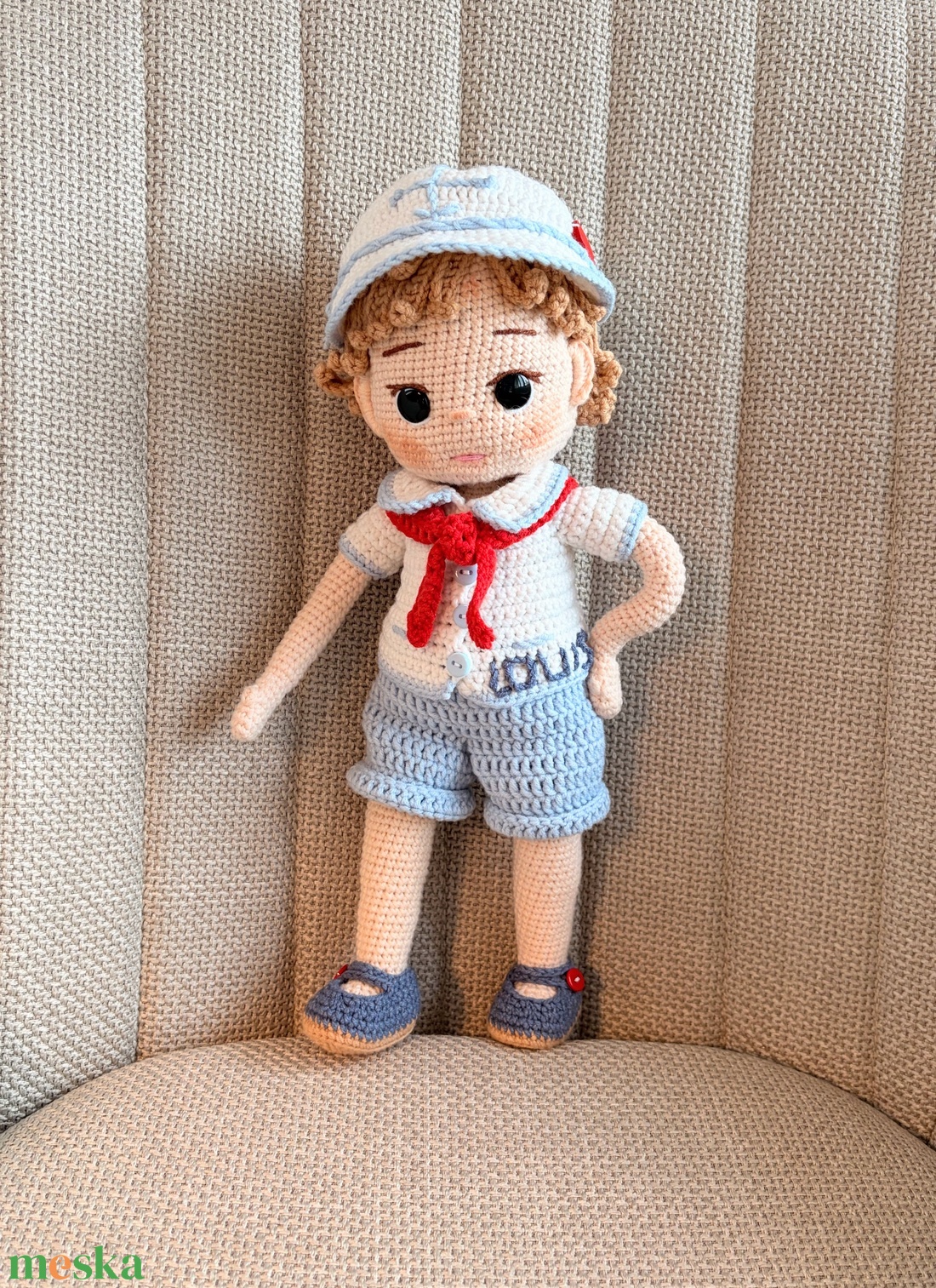 Amigurumi Louis baba - játék & sport - baba & babaház - öltöztethető baba - Meska.hu