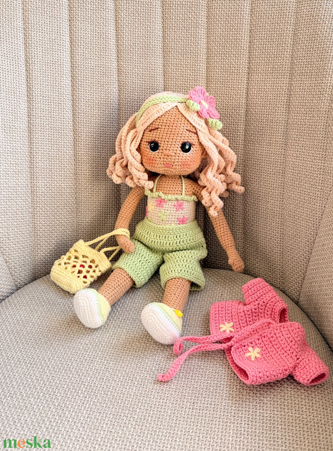 Amigurumi Amira baba - játék & sport - baba & babaház - öltöztethető baba - Meska.hu