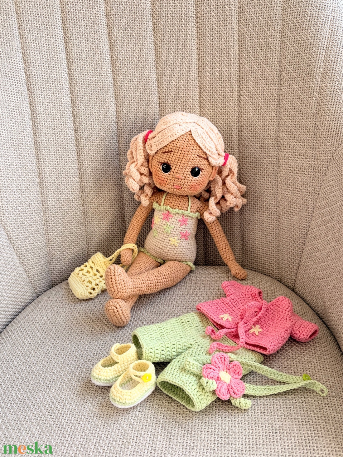 Amigurumi Amira baba - játék & sport - baba & babaház - öltöztethető baba - Meska.hu