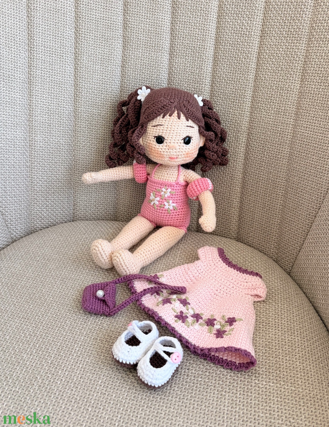 Amigurumi Zsófi baba - játék & sport - baba & babaház - öltöztethető baba - Meska.hu