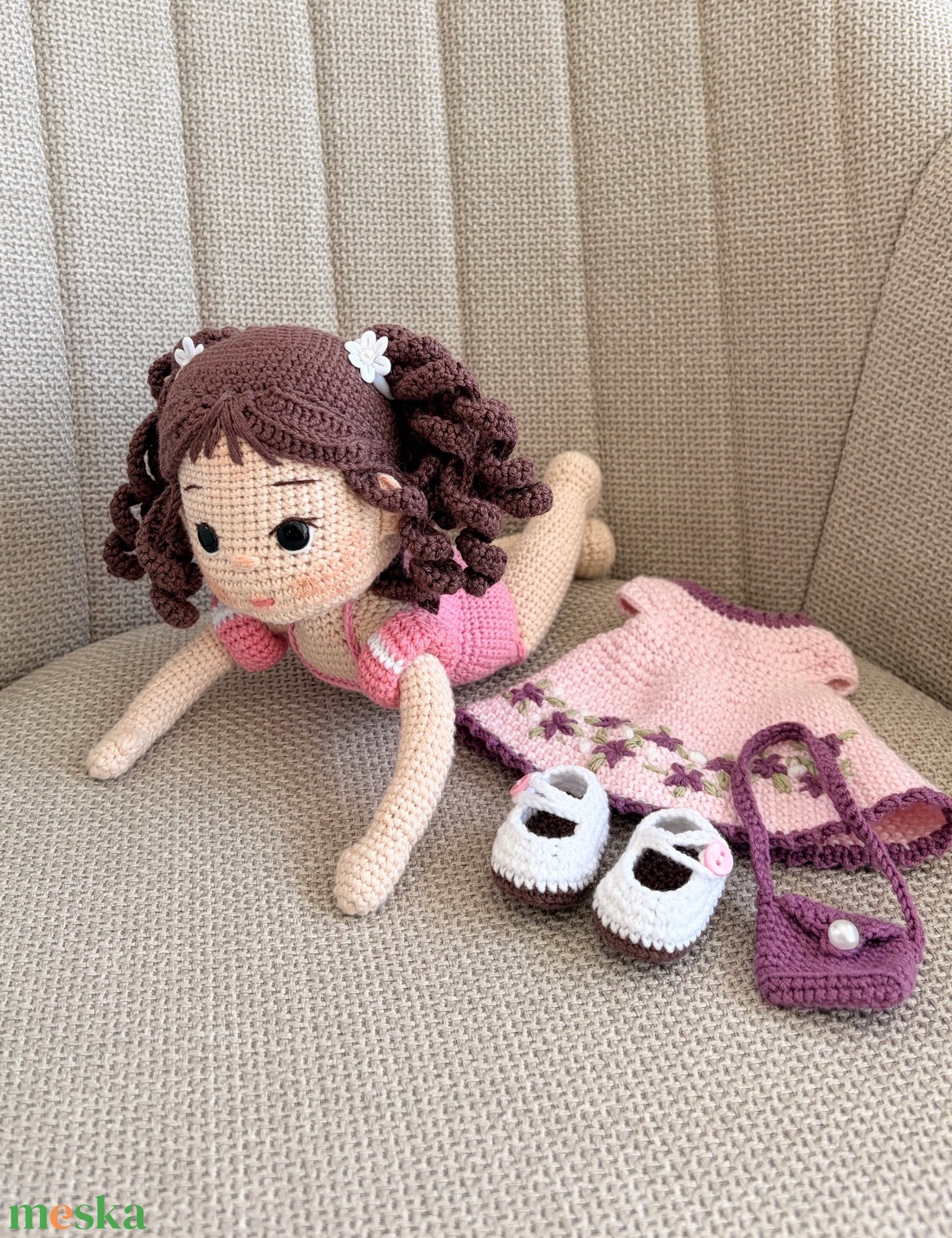 Amigurumi Zsófi baba - játék & sport - baba & babaház - öltöztethető baba - Meska.hu