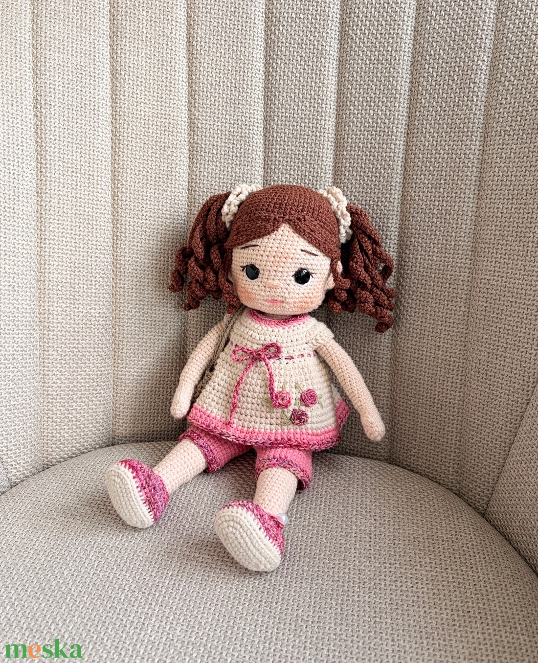 Amigurumi Melani baba - játék & sport - baba & babaház - öltöztethető baba - Meska.hu