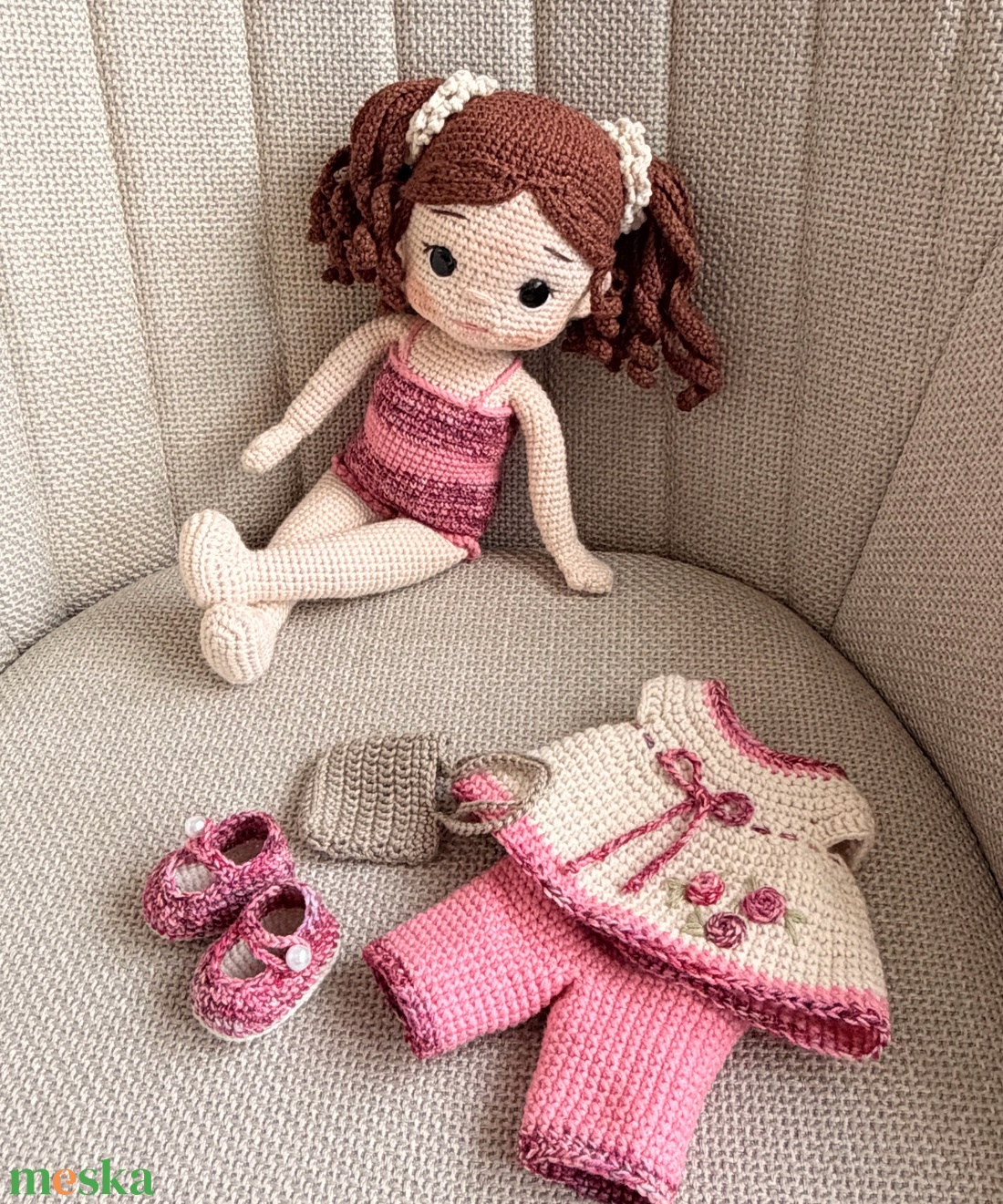 Amigurumi Melani baba - játék & sport - baba & babaház - öltöztethető baba - Meska.hu