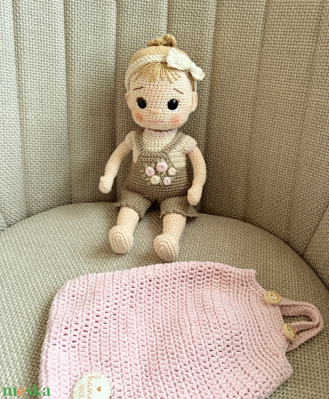 Amigurumi Bella baba - játék & sport - baba & babaház - öltöztethető baba - Meska.hu