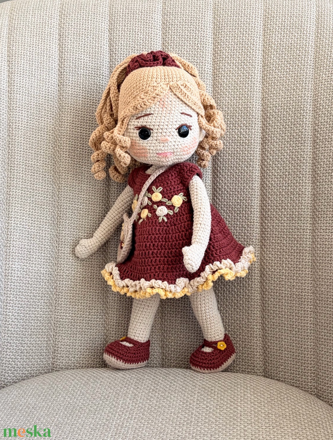 Amigurumi Lorena baba - játék & sport - baba & babaház - öltöztethető baba - Meska.hu