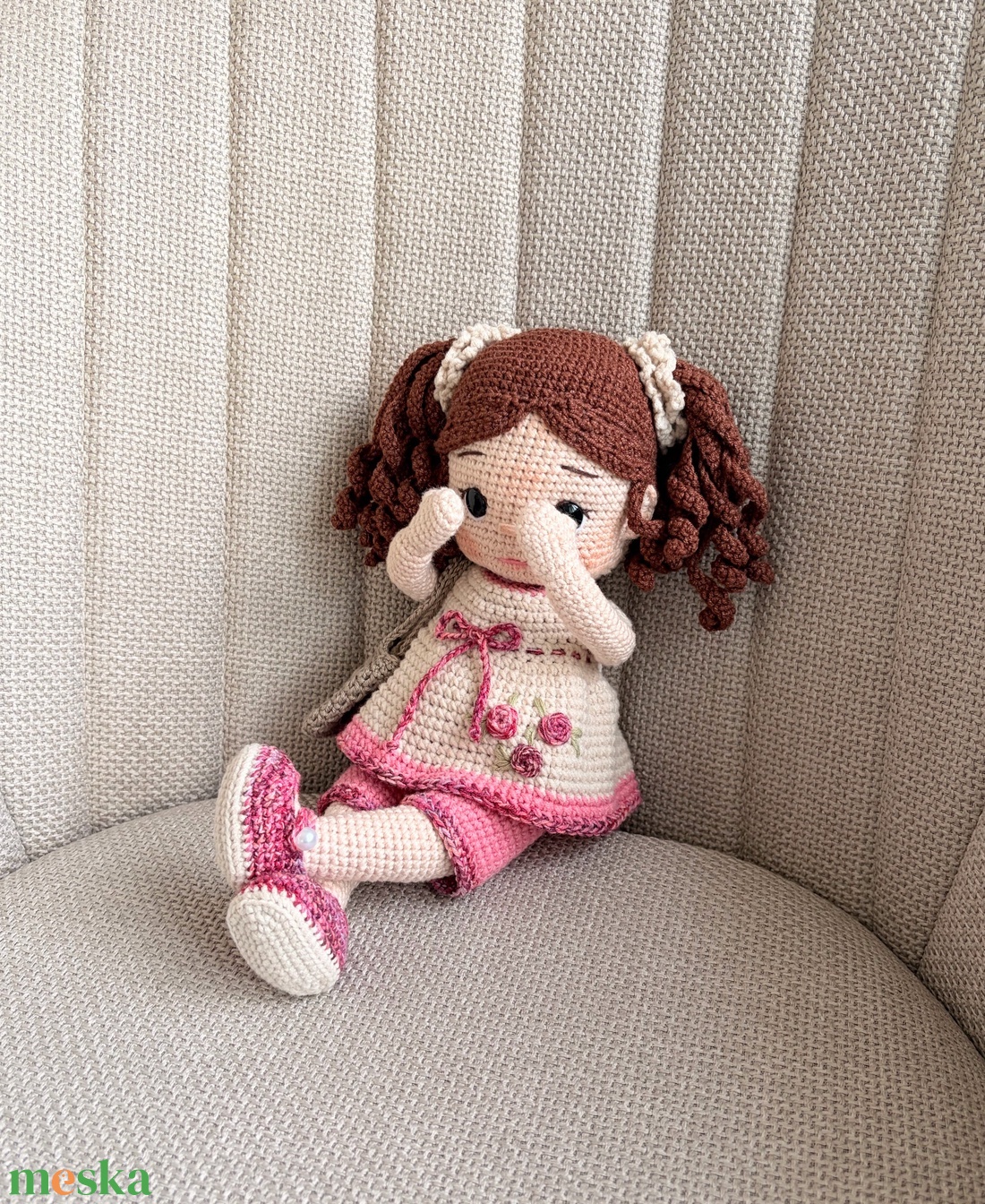 Amigurumi Melani baba - játék & sport - baba & babaház - öltöztethető baba - Meska.hu
