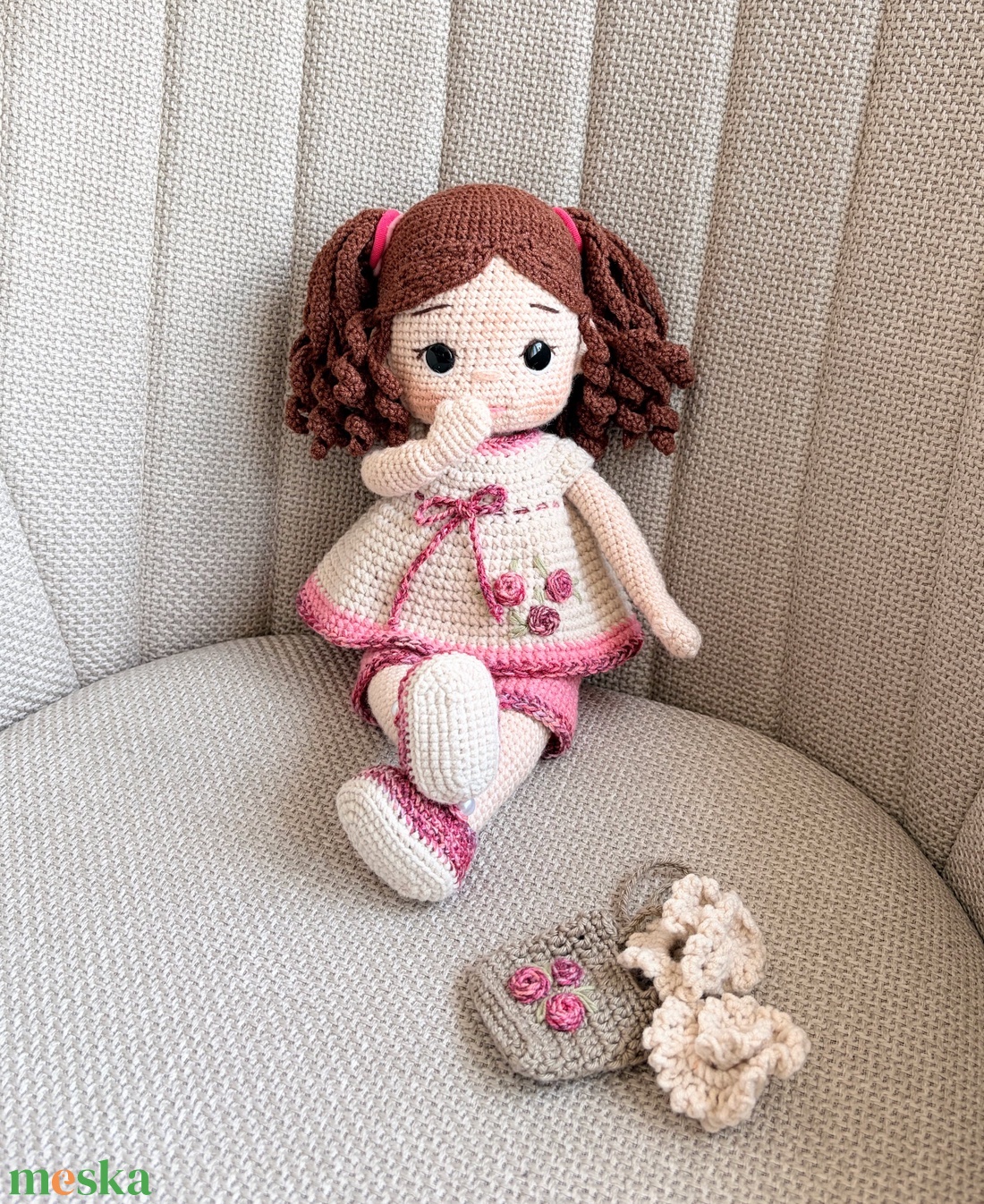 Amigurumi Melani baba - játék & sport - baba & babaház - öltöztethető baba - Meska.hu