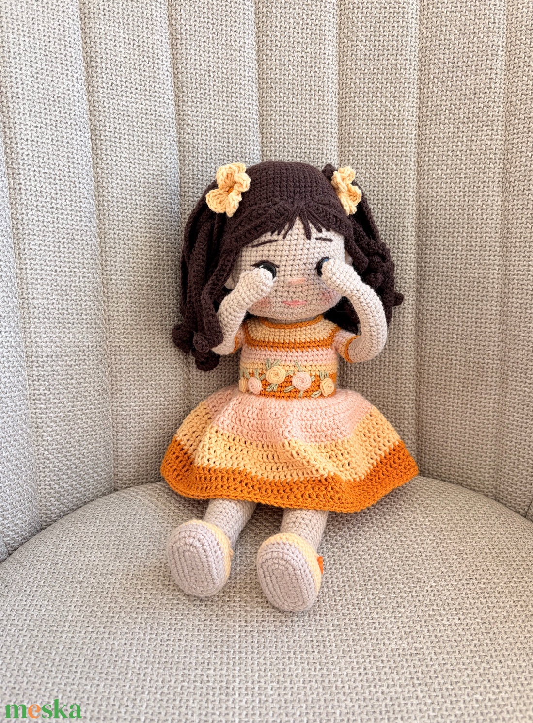 Amigurumi Natasa baba - játék & sport - baba & babaház - öltöztethető baba - Meska.hu