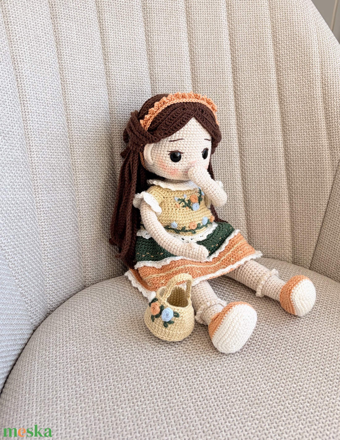 Amigurumi Lenka baba - játék & sport - baba & babaház - öltöztethető baba - Meska.hu
