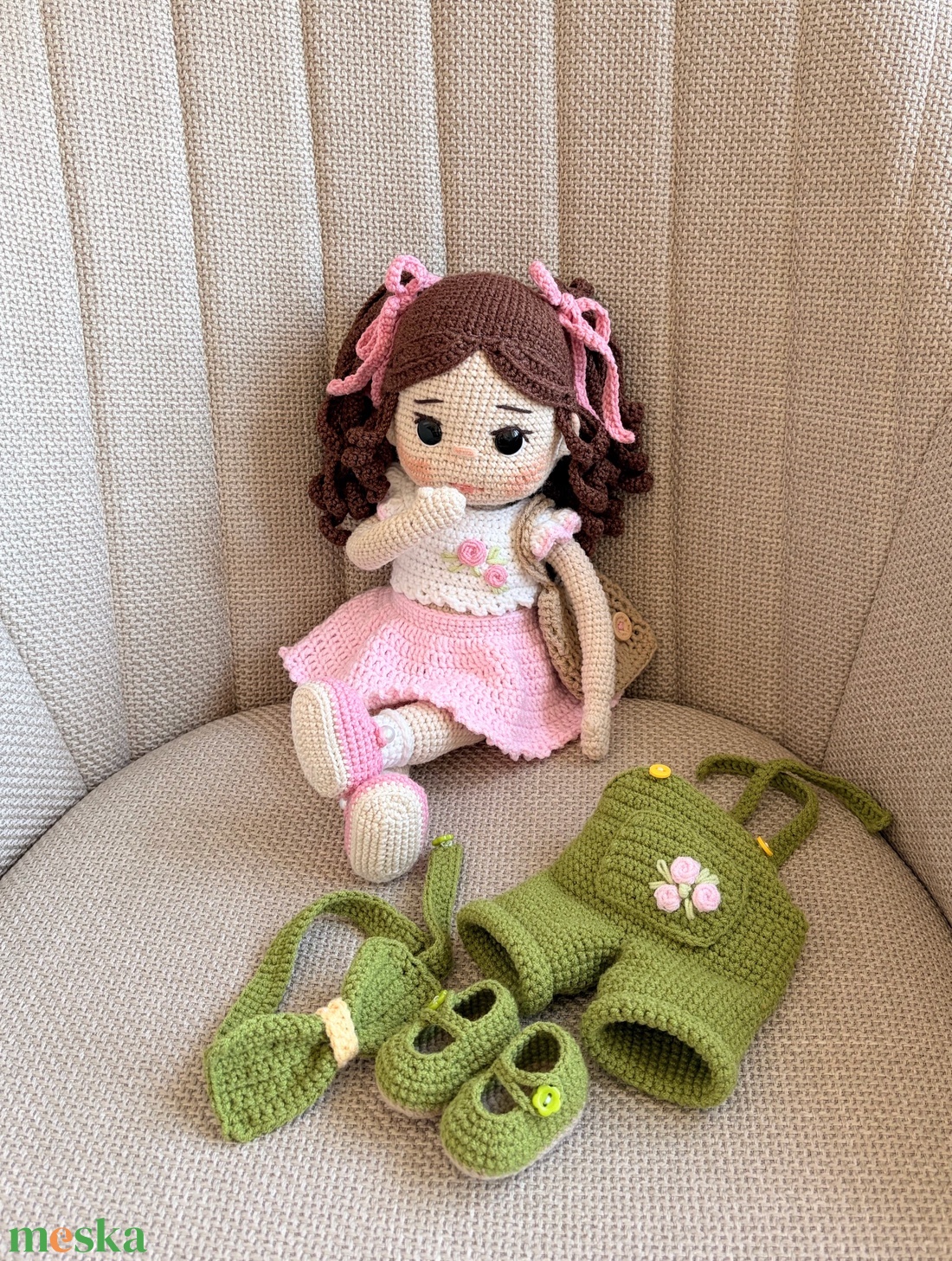 Amigurumi Elvira baba - játék & sport - baba & babaház - öltöztethető baba - Meska.hu