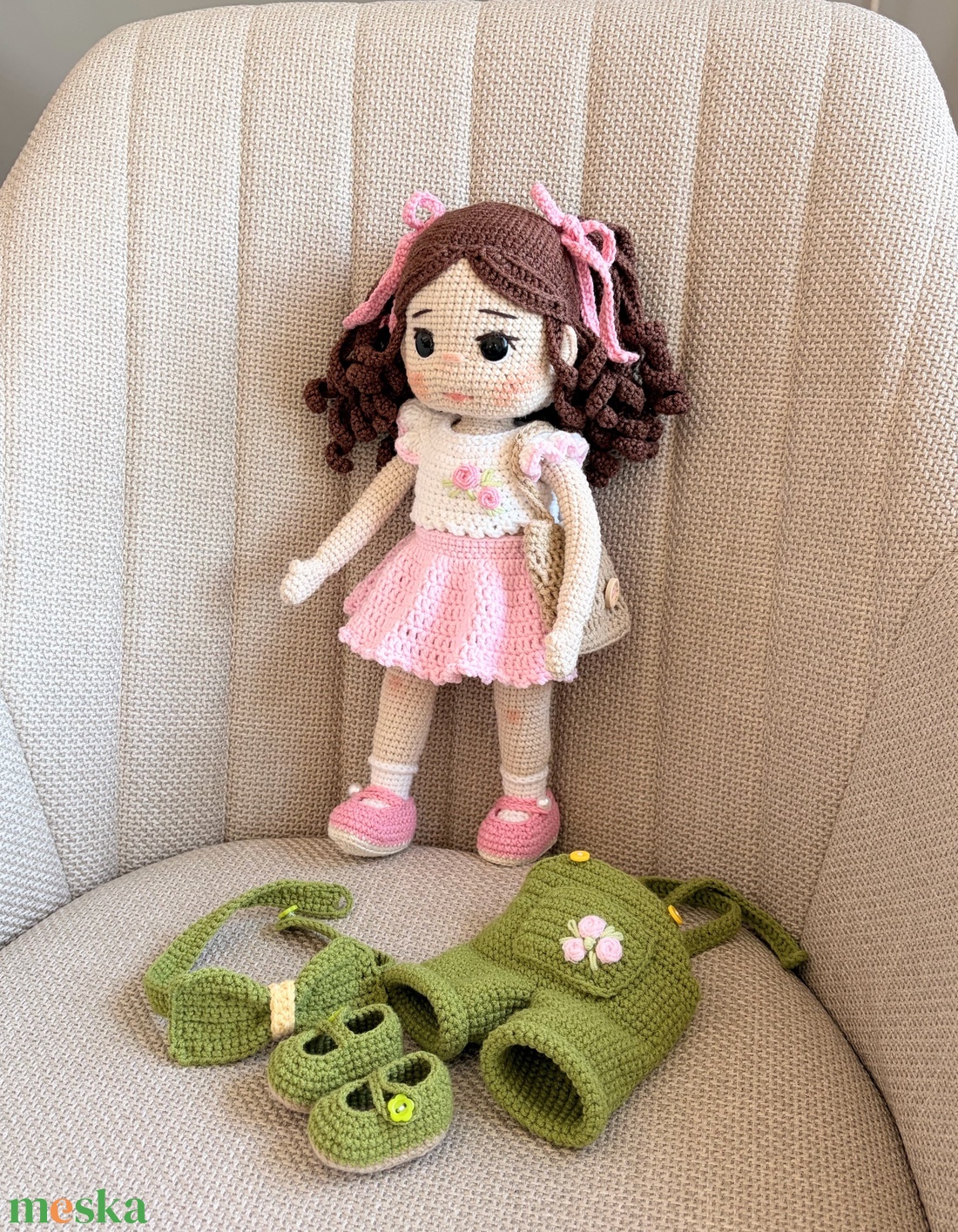 Amigurumi Elvira baba - játék & sport - baba & babaház - öltöztethető baba - Meska.hu