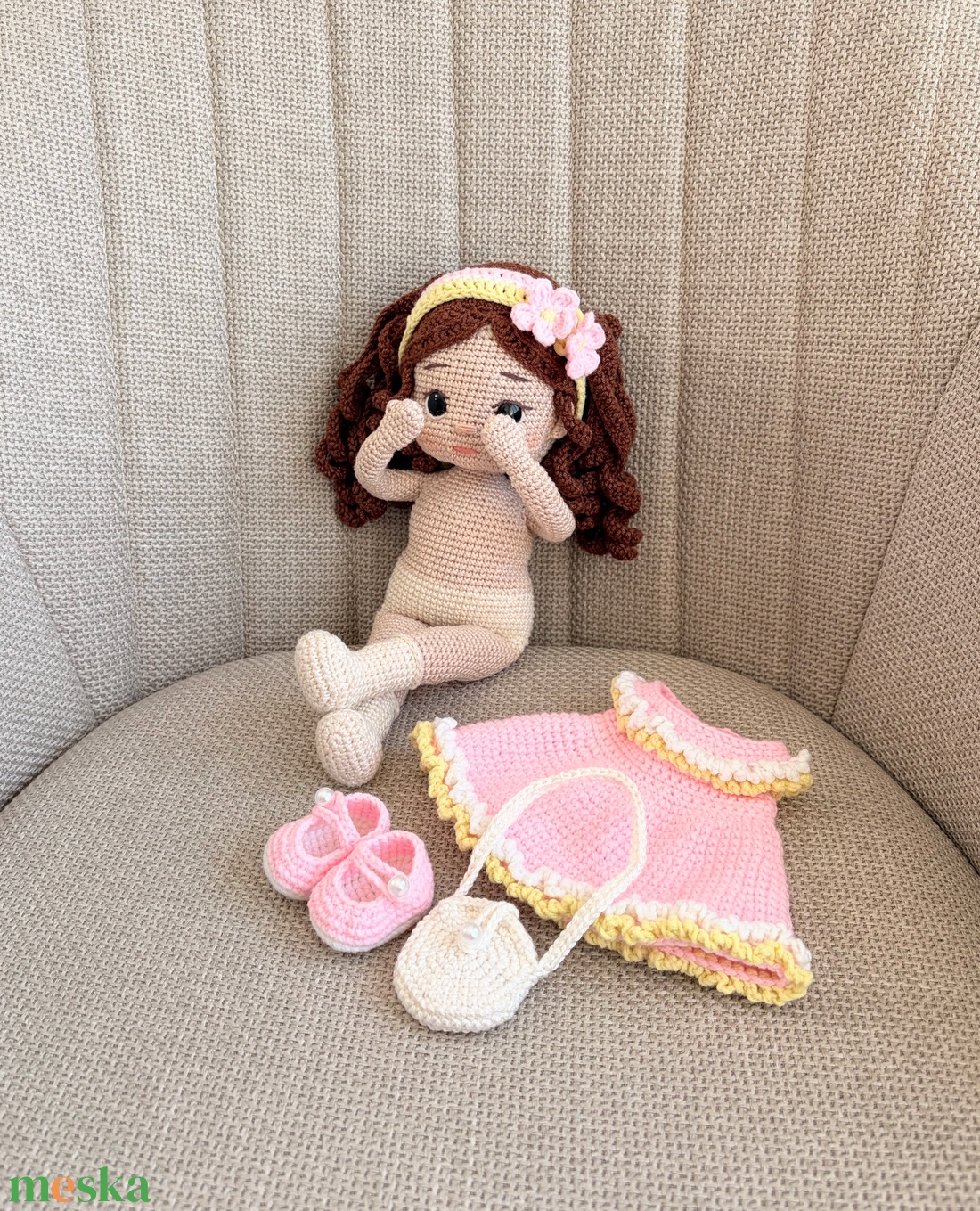 Amigurumi Szofi baba - játék & sport - baba & babaház - öltöztethető baba - Meska.hu
