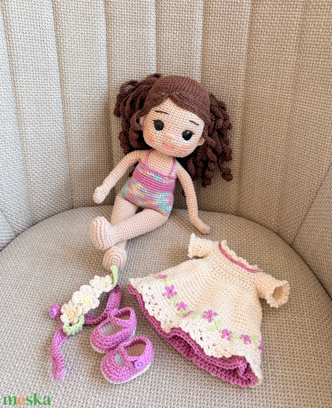 Amigurumi Lauren baba - játék & sport - baba & babaház - öltöztethető baba - Meska.hu