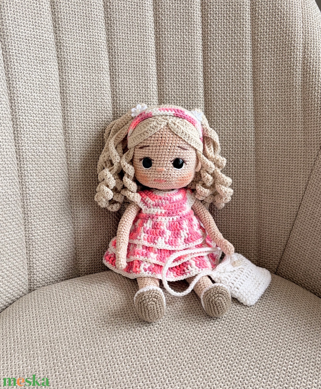 Amigurumi Helga baba - játék & sport - baba & babaház - öltöztethető baba - Meska.hu