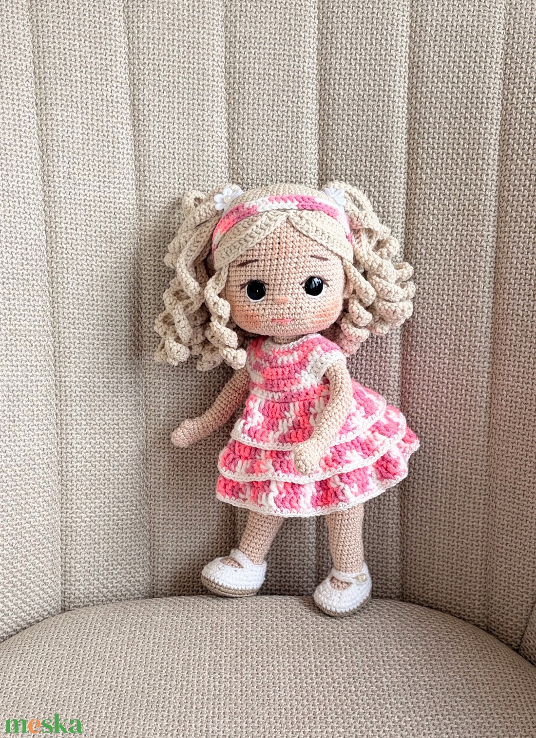 Amigurumi Helga baba - játék & sport - baba & babaház - öltöztethető baba - Meska.hu