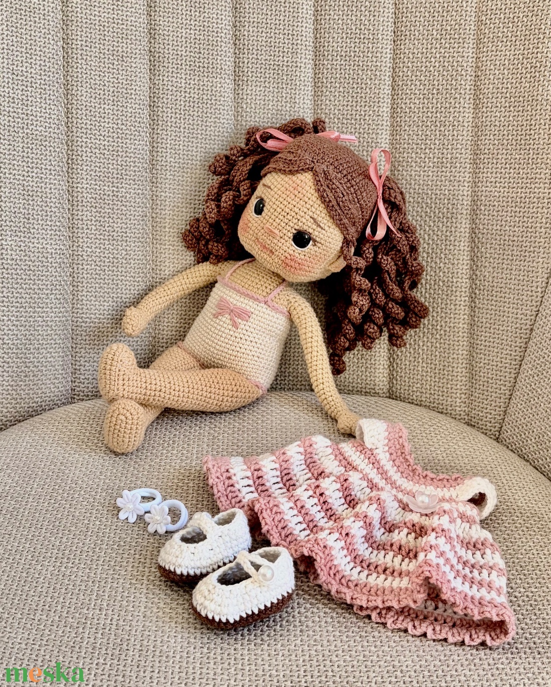 Amigurumi Mira baba - játék & sport - baba & babaház - öltöztethető baba - Meska.hu