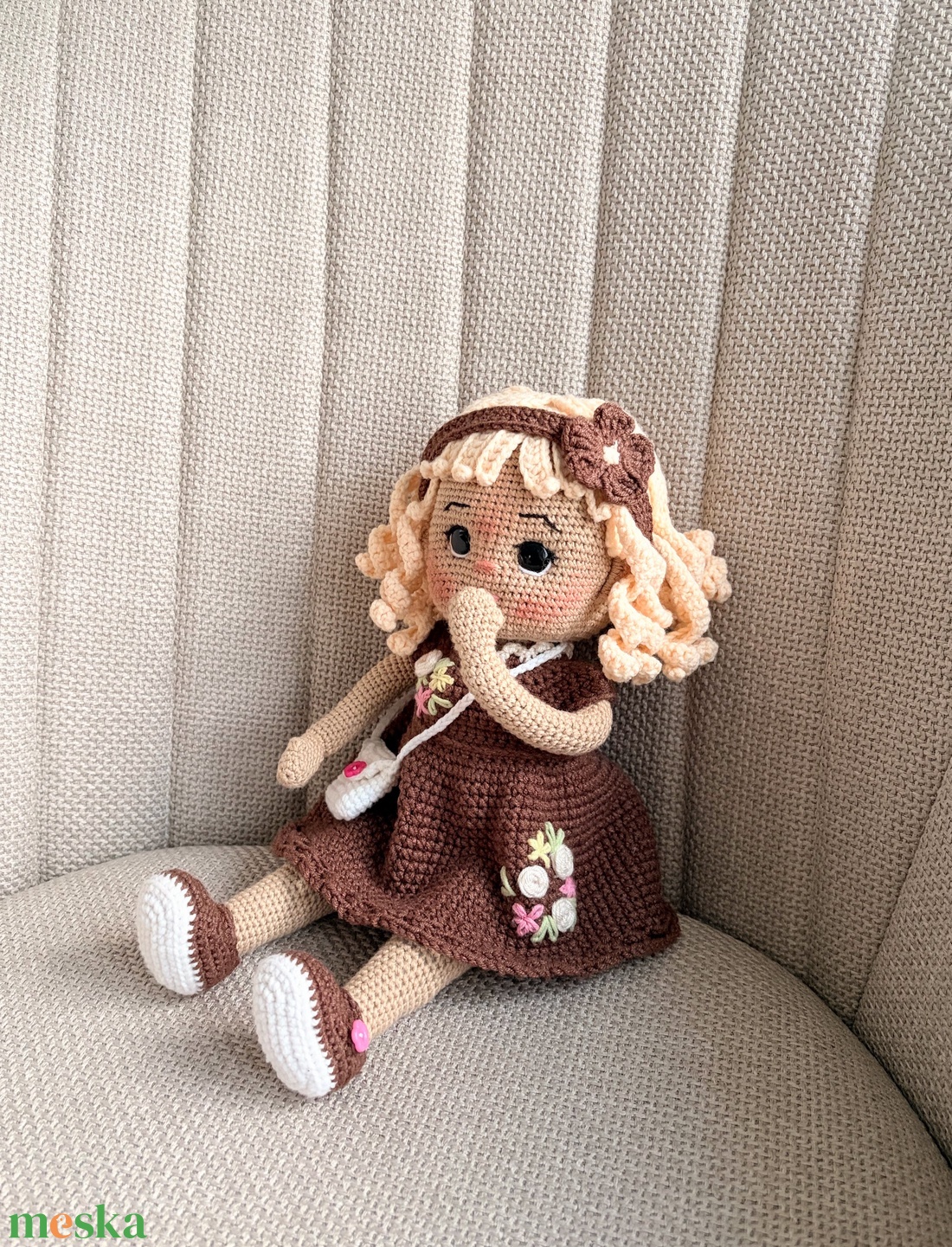 Amigurumi Léna baba - játék & sport - baba & babaház - öltöztethető baba - Meska.hu