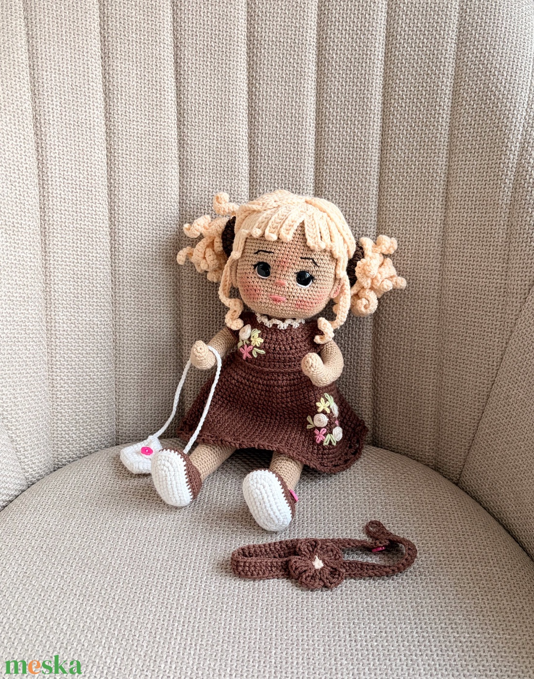 Amigurumi Léna baba - játék & sport - baba & babaház - öltöztethető baba - Meska.hu