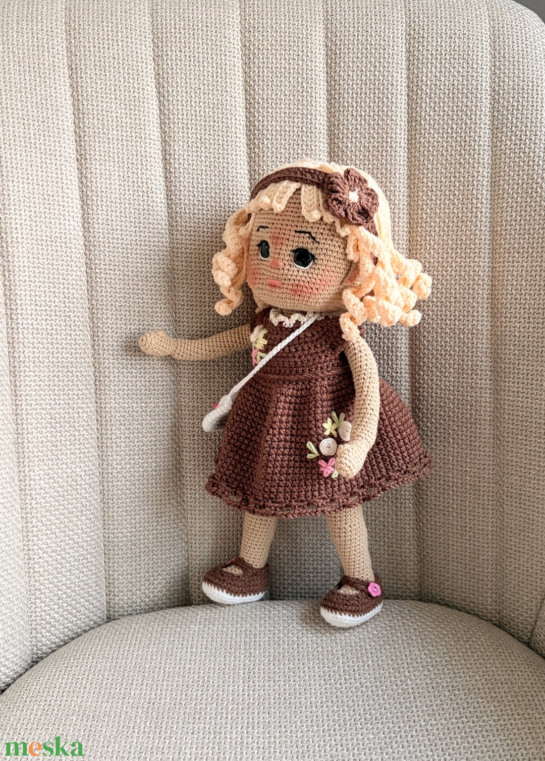 Amigurumi Léna baba - játék & sport - baba & babaház - öltöztethető baba - Meska.hu