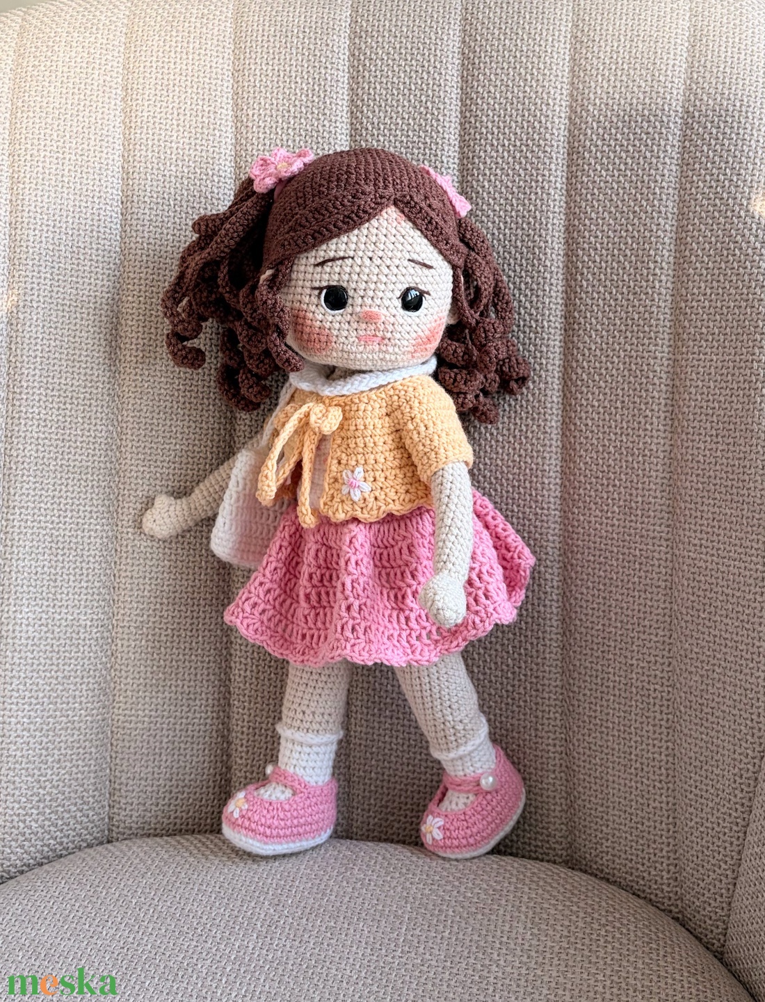 Amigurumi Karina baba - játék & sport - baba & babaház - öltöztethető baba - Meska.hu