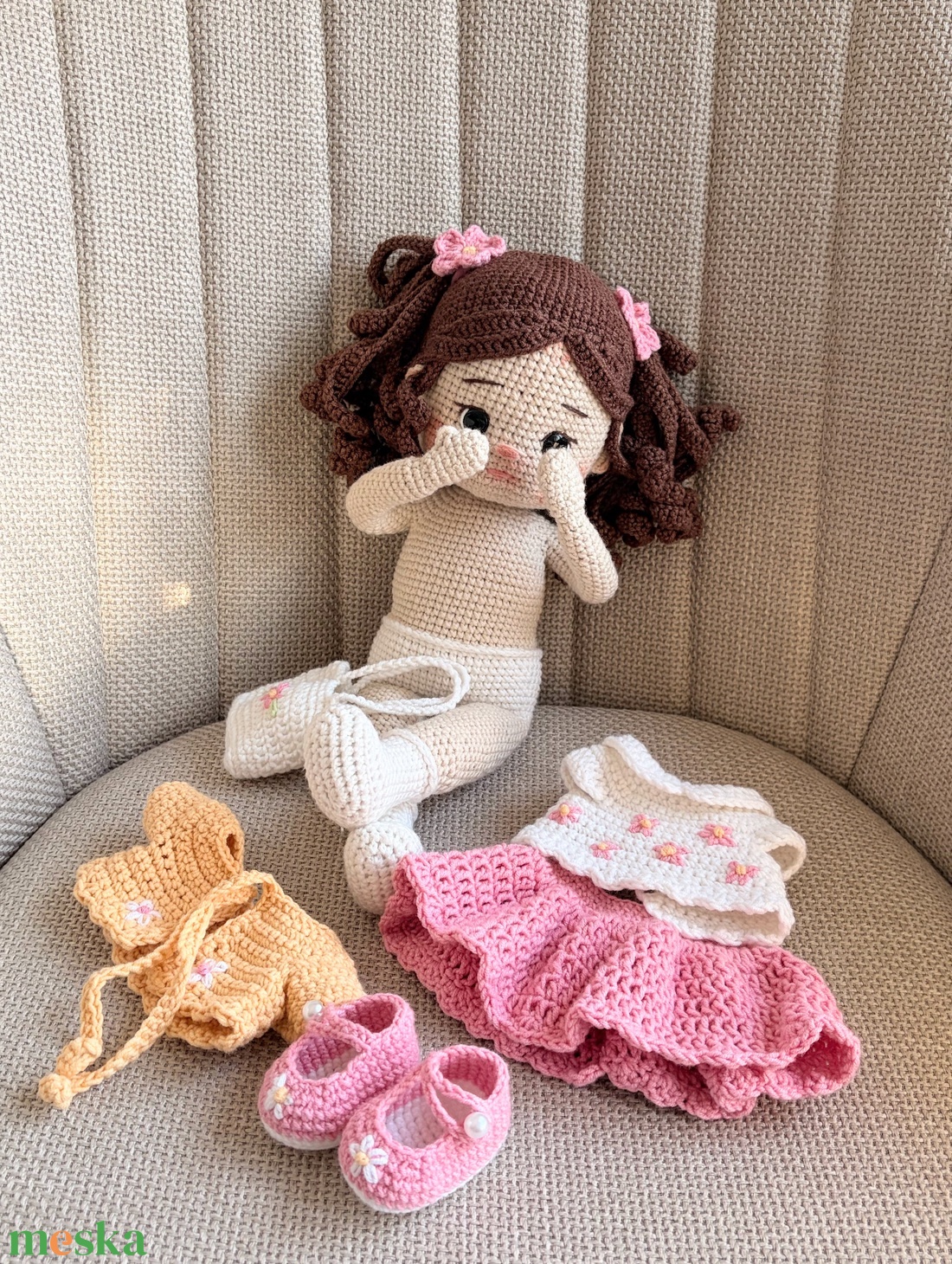 Amigurumi Karina baba - játék & sport - baba & babaház - öltöztethető baba - Meska.hu