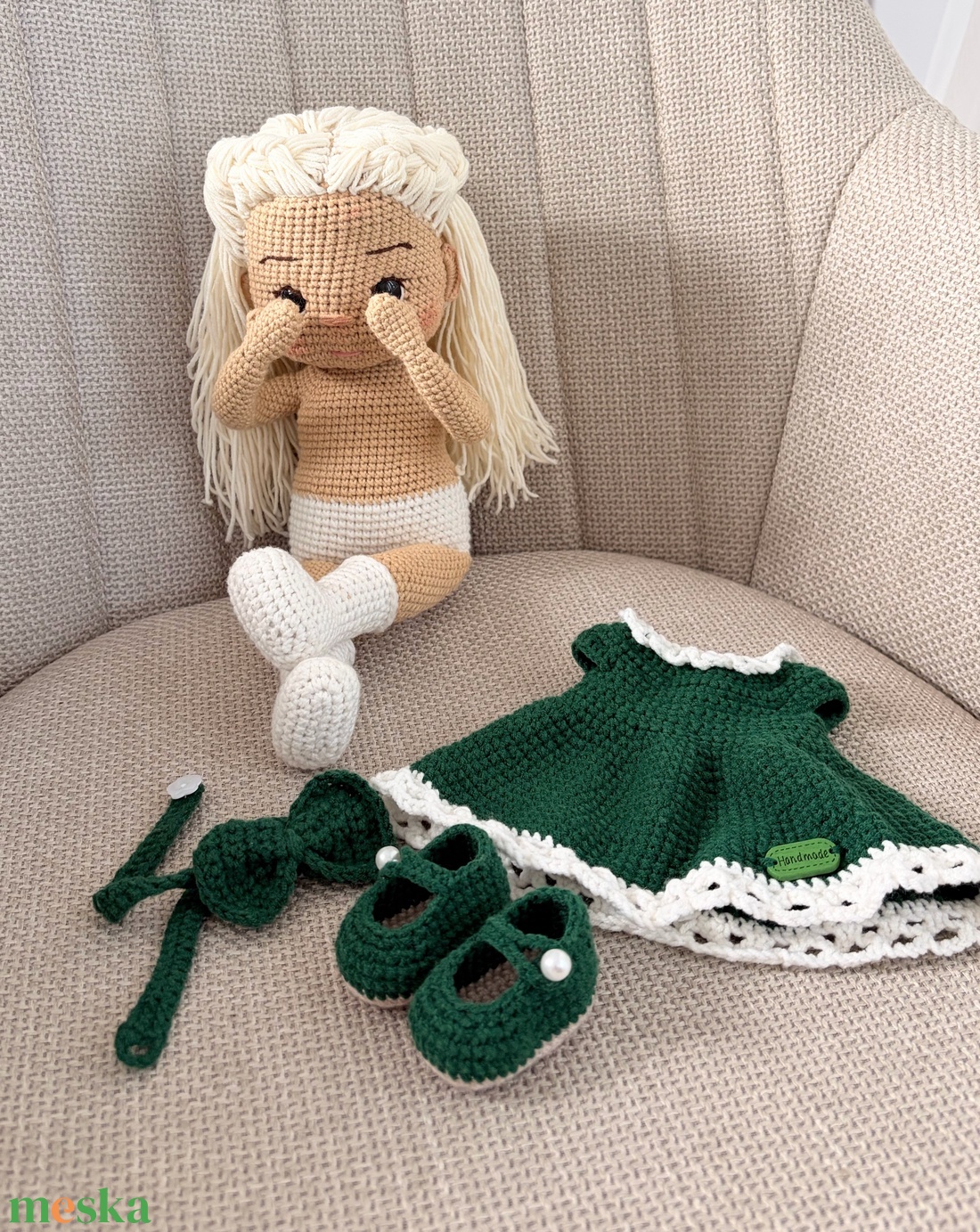 Amigurumi Bella baba - játék & sport - baba & babaház - öltöztethető baba - Meska.hu