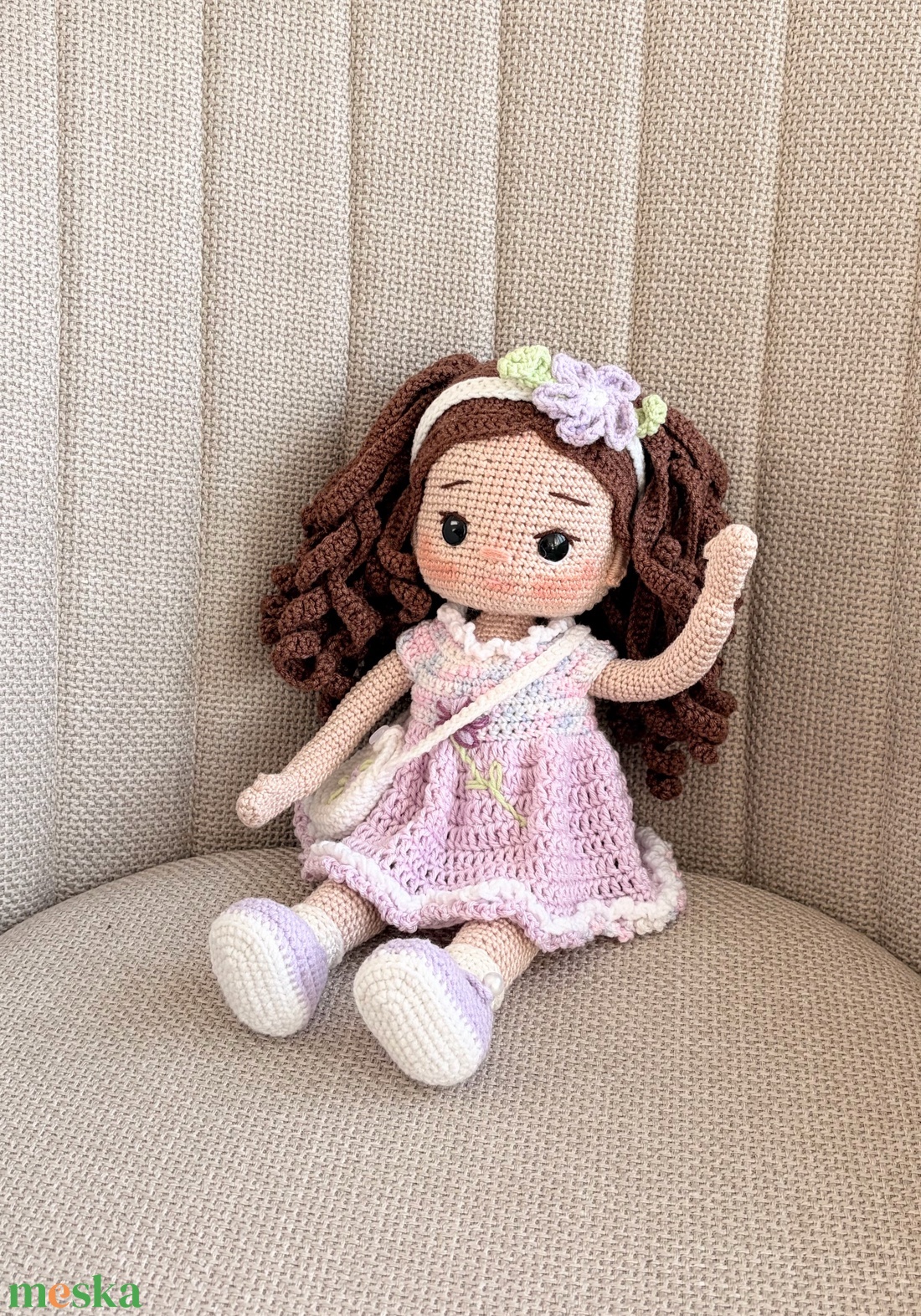 Amigurumi Adél baba - játék & sport - baba & babaház - öltöztethető baba - Meska.hu