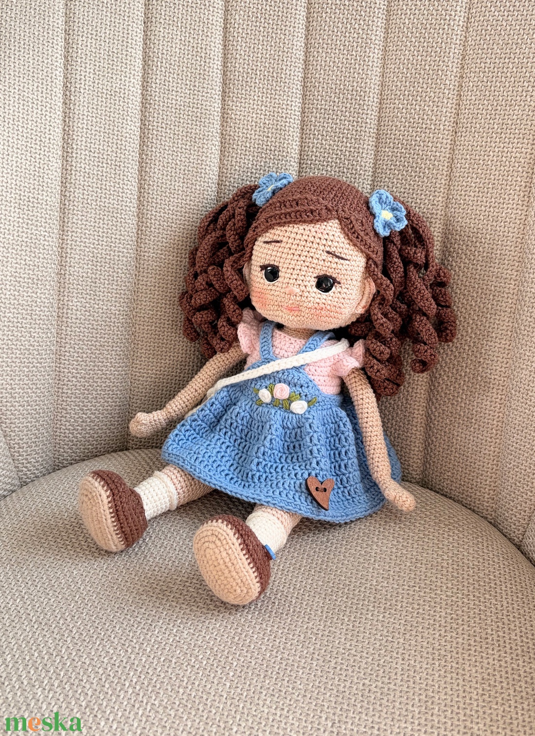 Amigurumi Anita baba - játék & sport - baba & babaház - öltöztethető baba - Meska.hu
