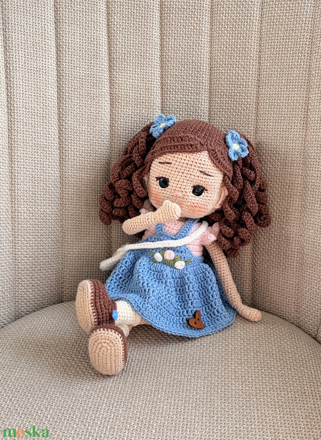 Amigurumi Anita baba - játék & sport - baba & babaház - öltöztethető baba - Meska.hu