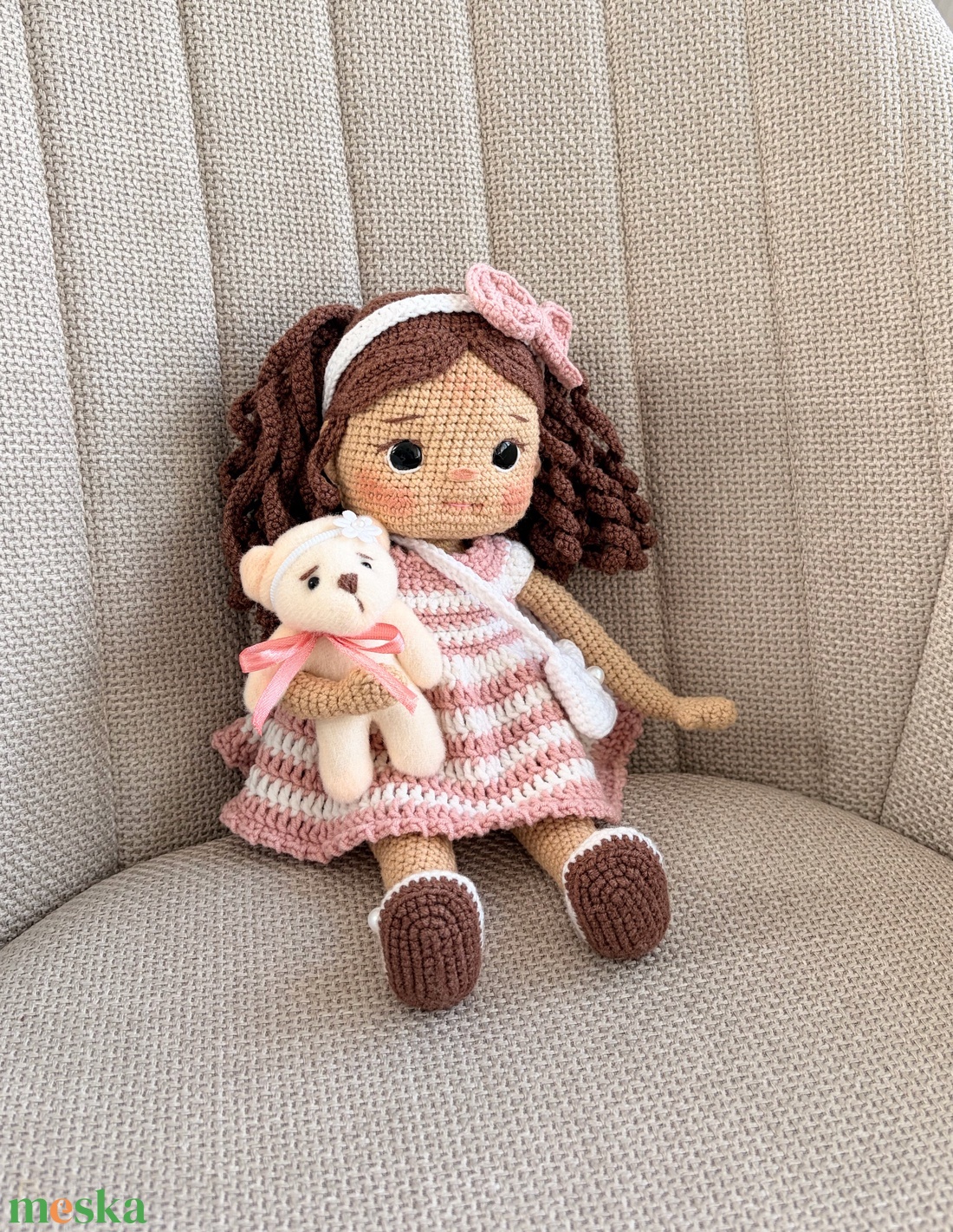 Amigurumi Mira baba - játék & sport - baba & babaház - öltöztethető baba - Meska.hu