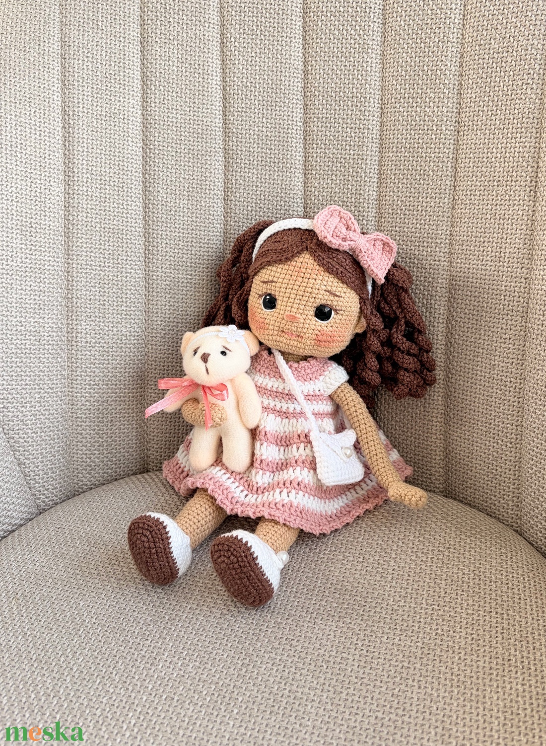 Amigurumi Mira baba - játék & sport - baba & babaház - öltöztethető baba - Meska.hu
