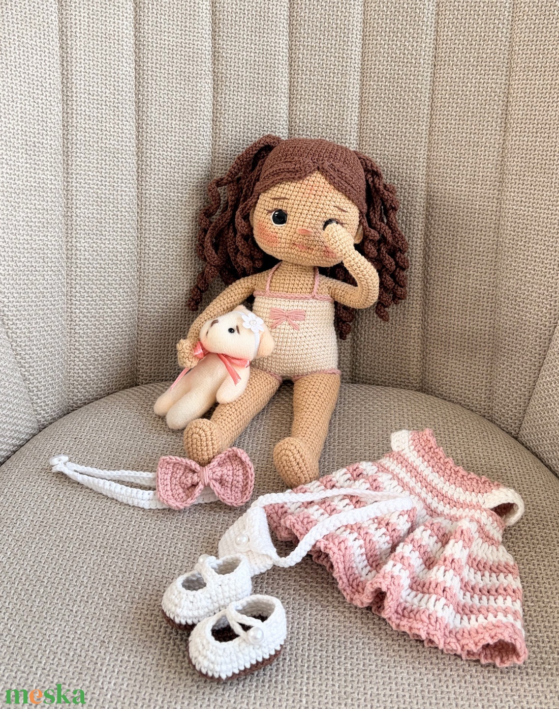 Amigurumi Mira baba - játék & sport - baba & babaház - öltöztethető baba - Meska.hu