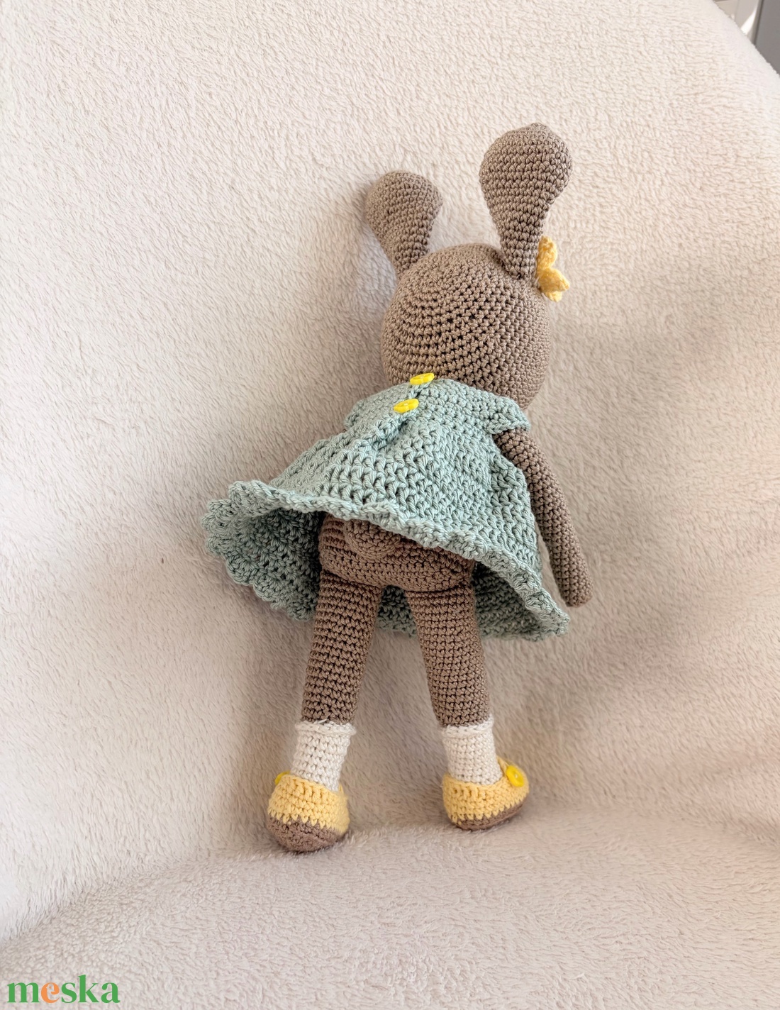 Amigurumi Emma nyuszi - játék & sport - baba & babaház - öltöztethető baba - Meska.hu