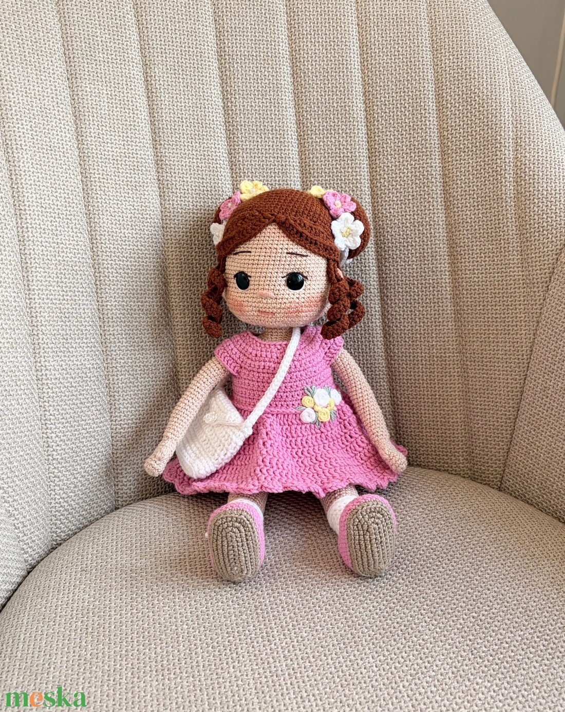 Amigurumi Linda baba - játék & sport - baba & babaház - öltöztethető baba - Meska.hu