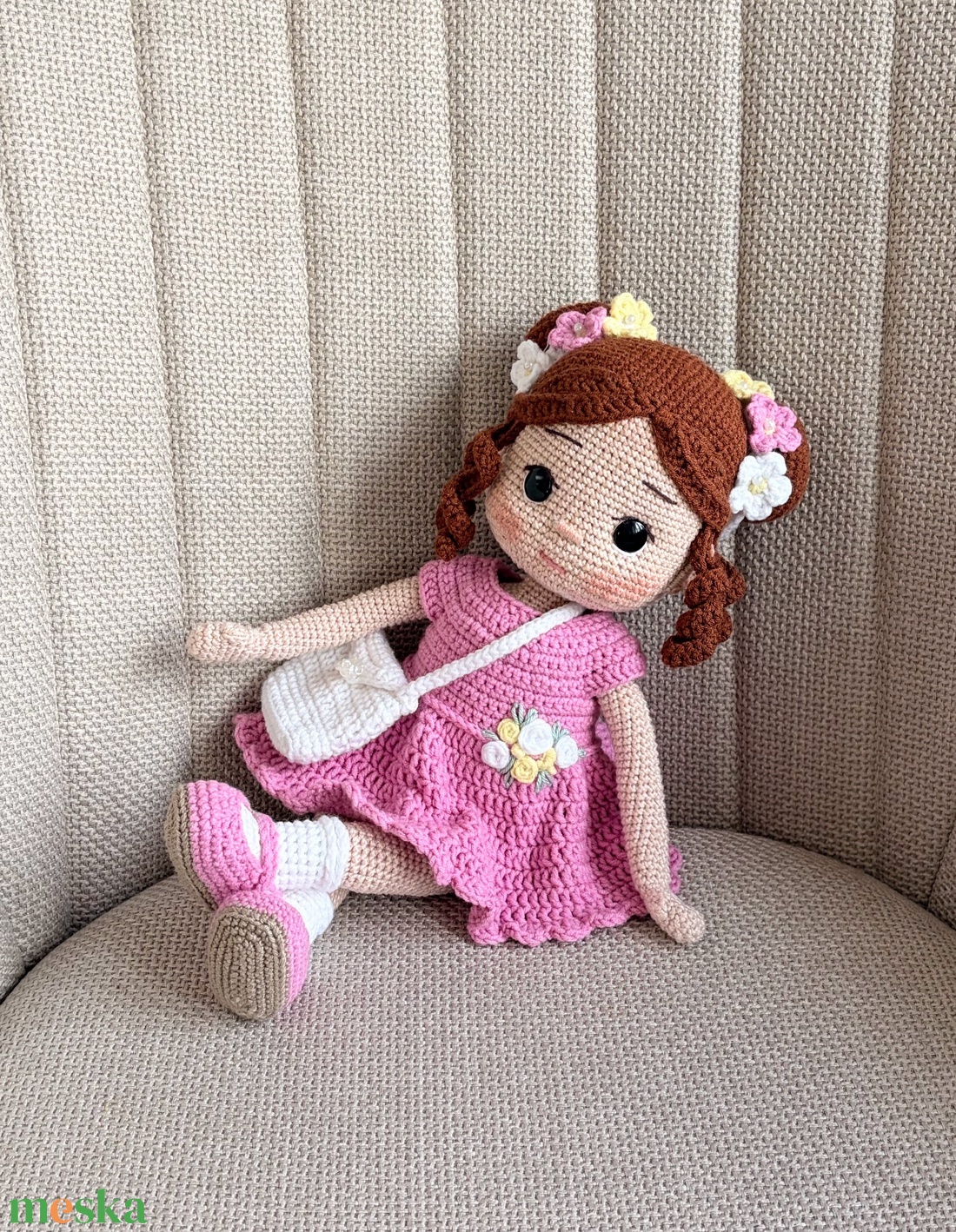 Amigurumi Linda baba - játék & sport - baba & babaház - öltöztethető baba - Meska.hu