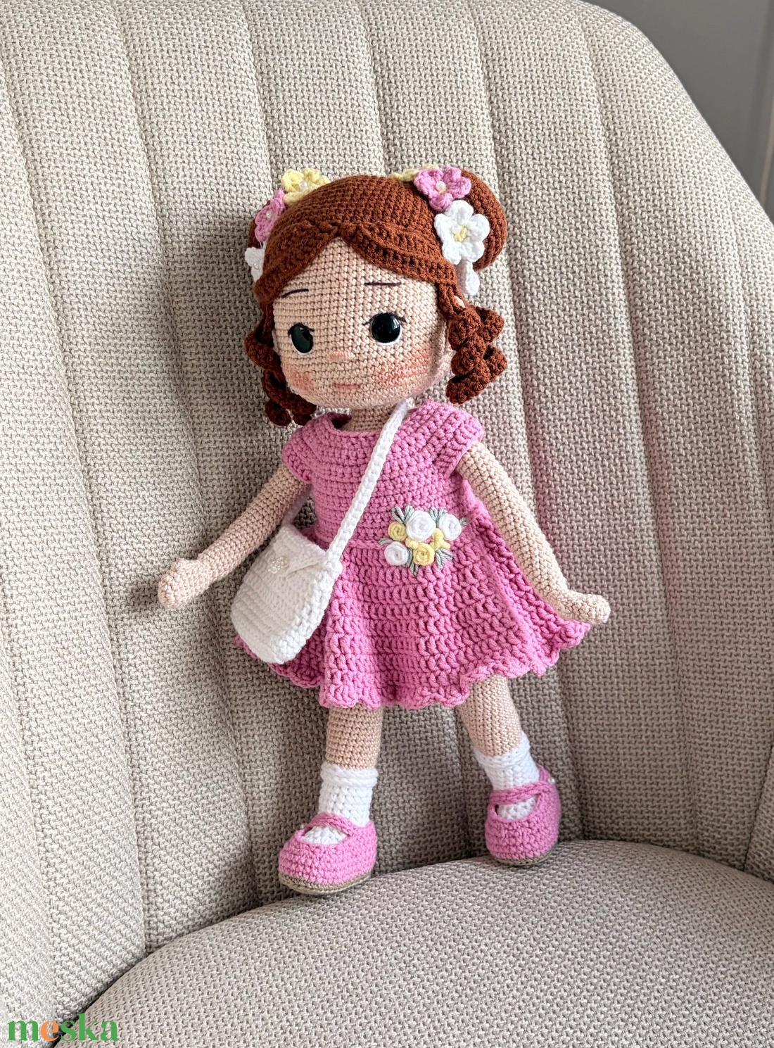 Amigurumi Linda baba - játék & sport - baba & babaház - öltöztethető baba - Meska.hu