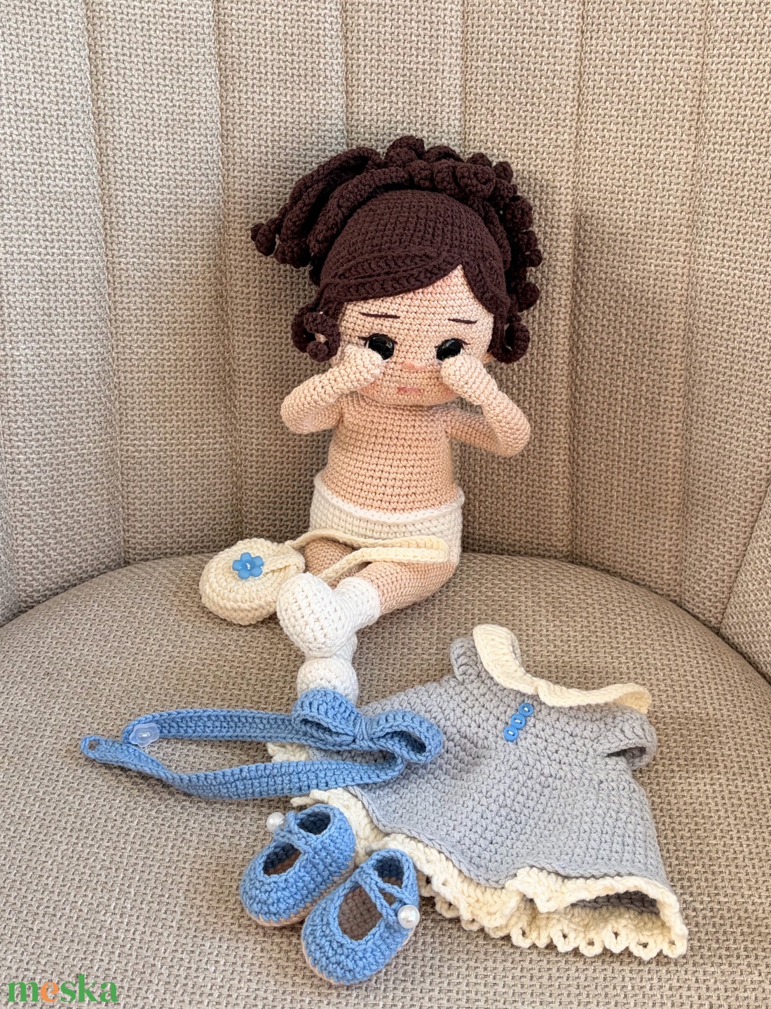 Amigurumi Joana baba - játék & sport - baba & babaház - öltöztethető baba - Meska.hu