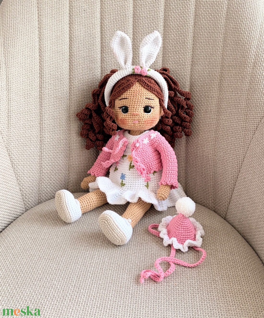 Amigurumi Linett baba - játék & sport - baba & babaház - öltöztethető baba - Meska.hu