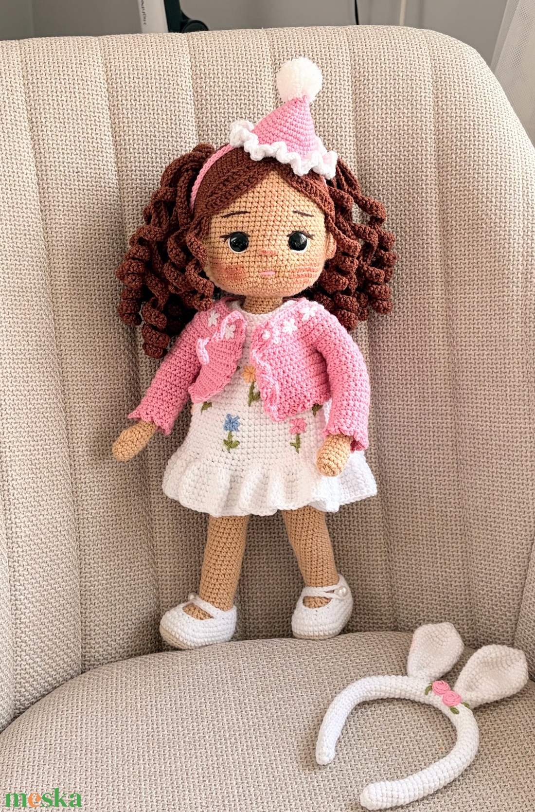 Amigurumi Linett baba - játék & sport - baba & babaház - öltöztethető baba - Meska.hu