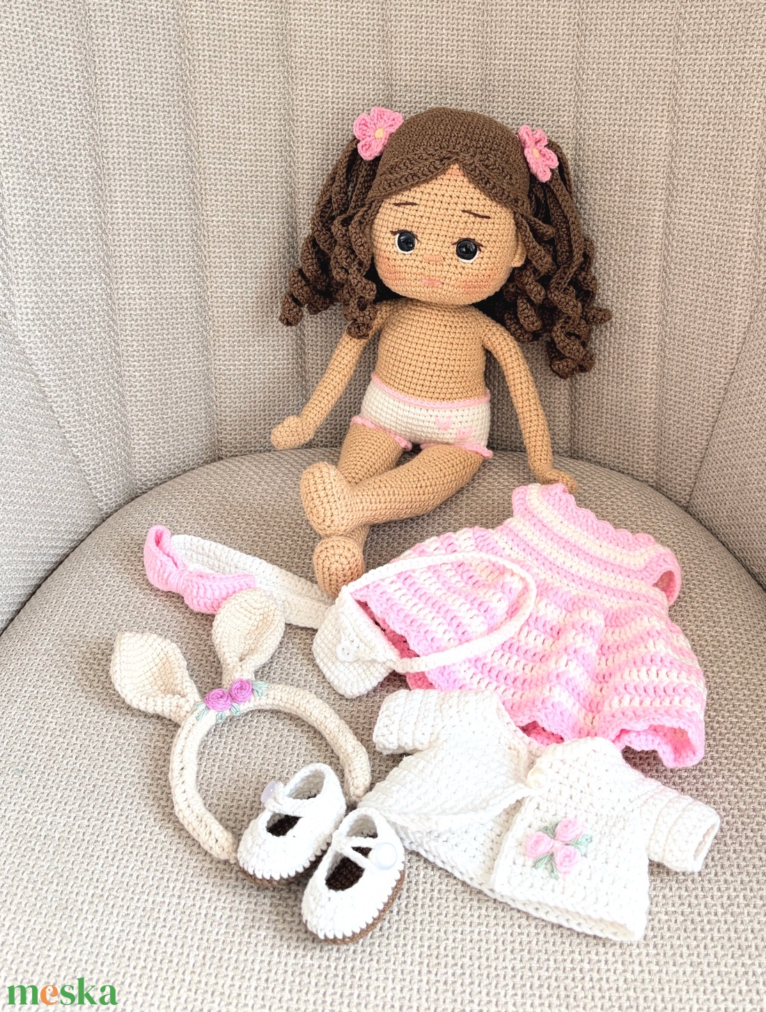 Amigurumi Lizett baba - játék & sport - baba & babaház - öltöztethető baba - Meska.hu