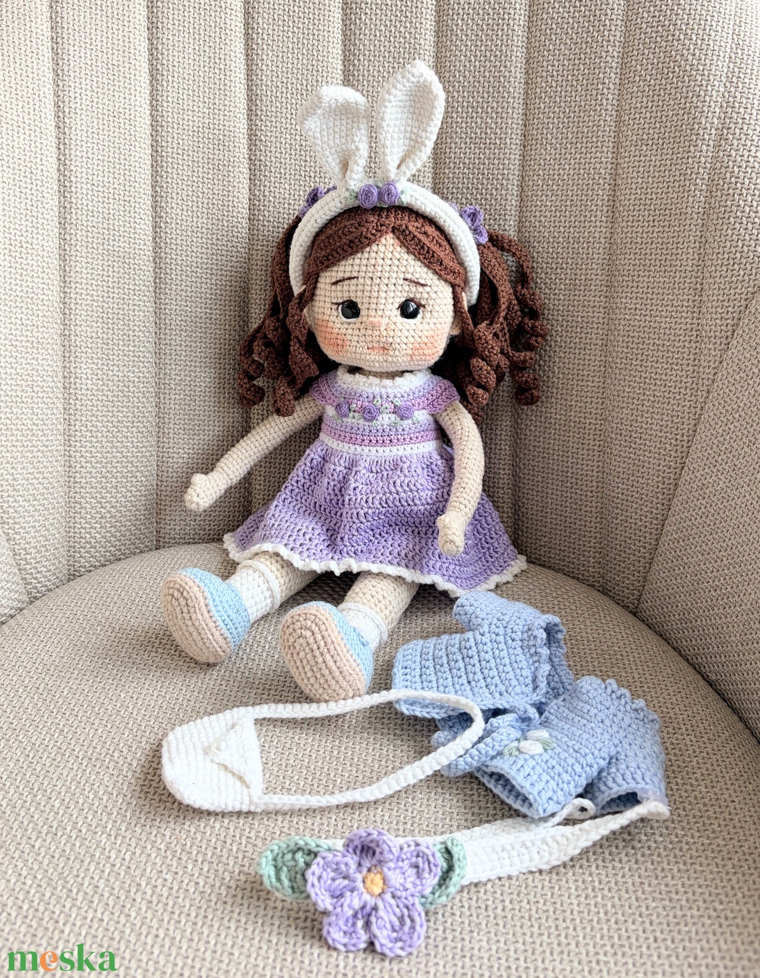 Amigurumi Lara baba - játék & sport - baba & babaház - öltöztethető baba - Meska.hu