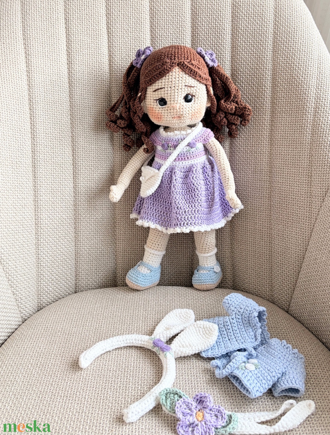 Amigurumi Lara baba - játék & sport - baba & babaház - öltöztethető baba - Meska.hu