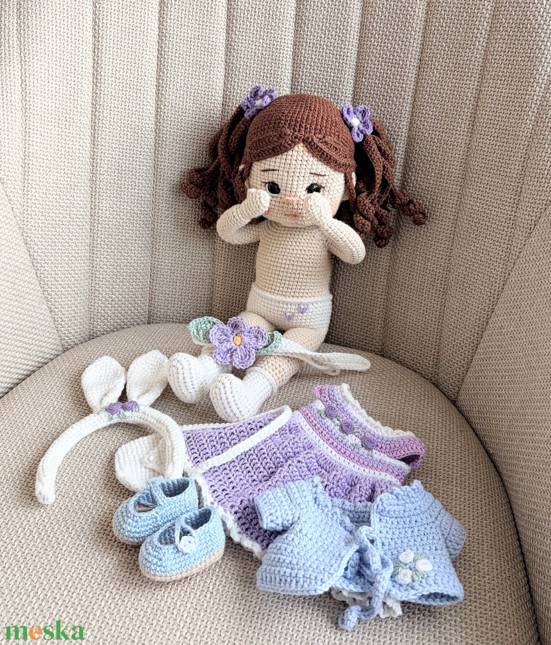 Amigurumi Lara baba - játék & sport - baba & babaház - öltöztethető baba - Meska.hu