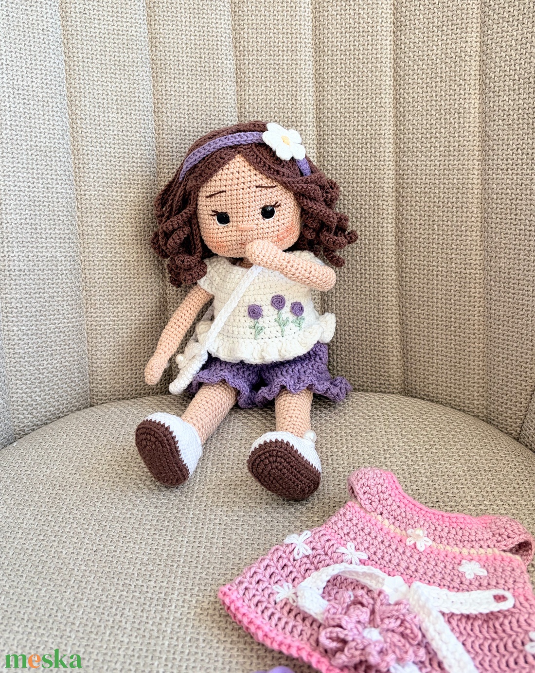Amigurumi Leona baba - játék & sport - baba & babaház - öltöztethető baba - Meska.hu