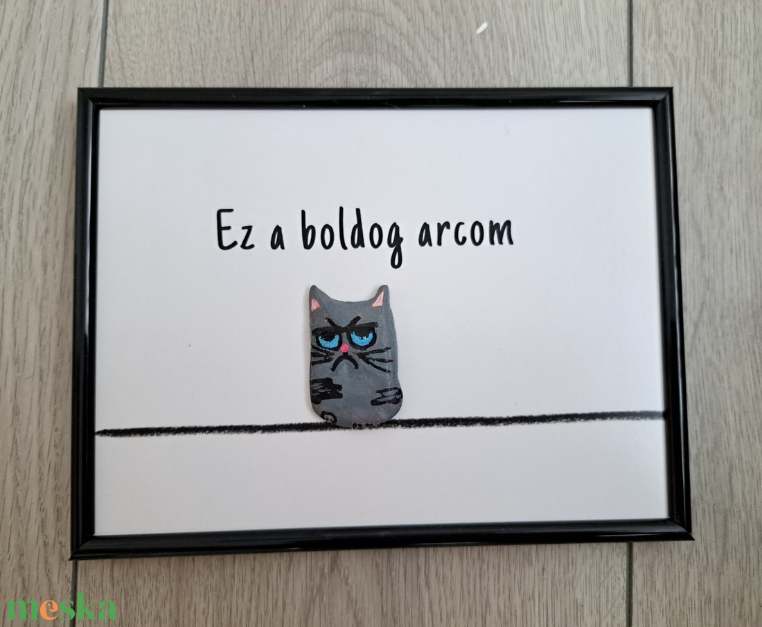 Vicces cicás kép - otthon & életmód - dekoráció - kép & falikép - képkeret - Meska.hu
