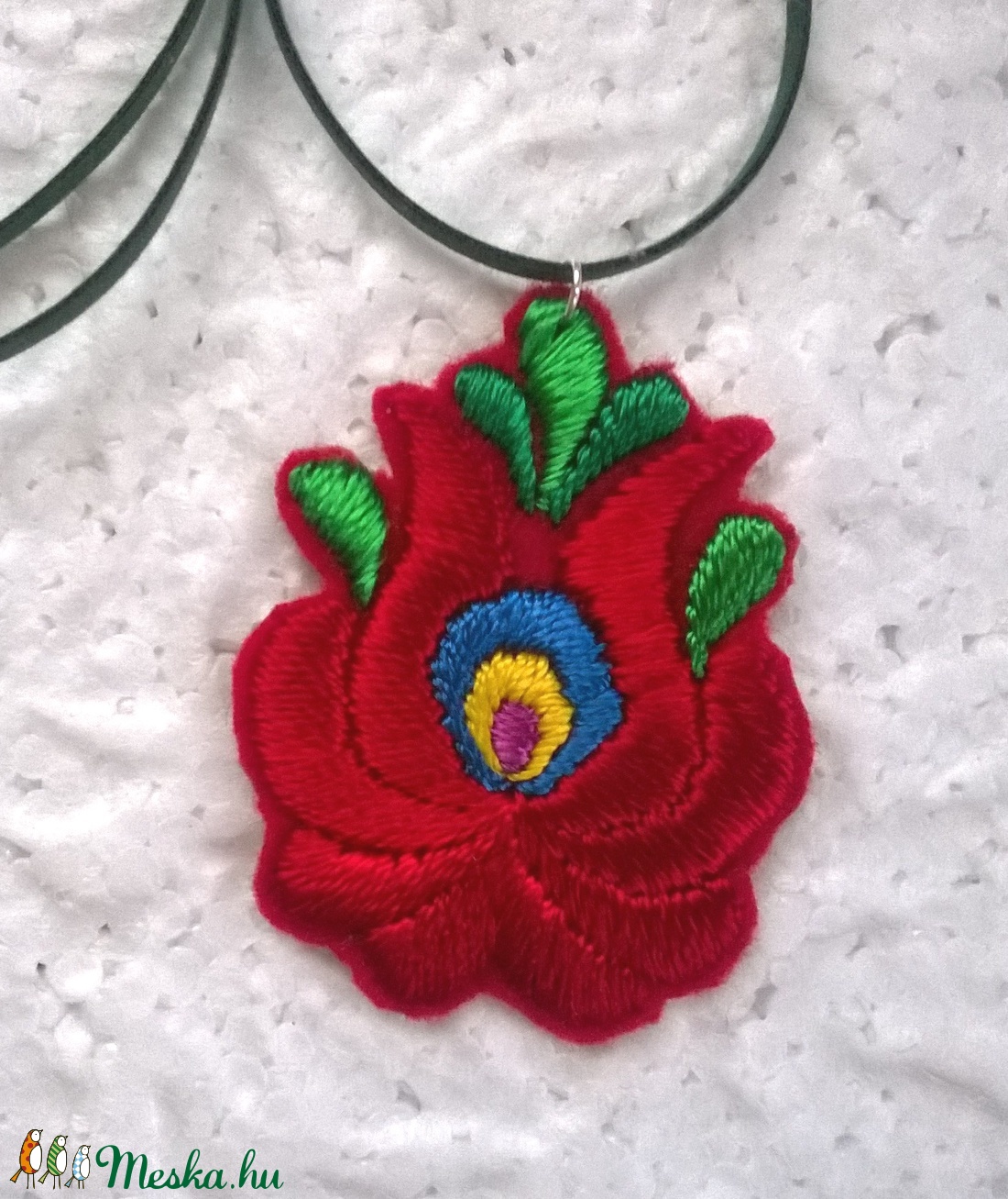 Matyó tulipán - ékszer - nyaklánc - medálos nyaklánc - Meska.hu