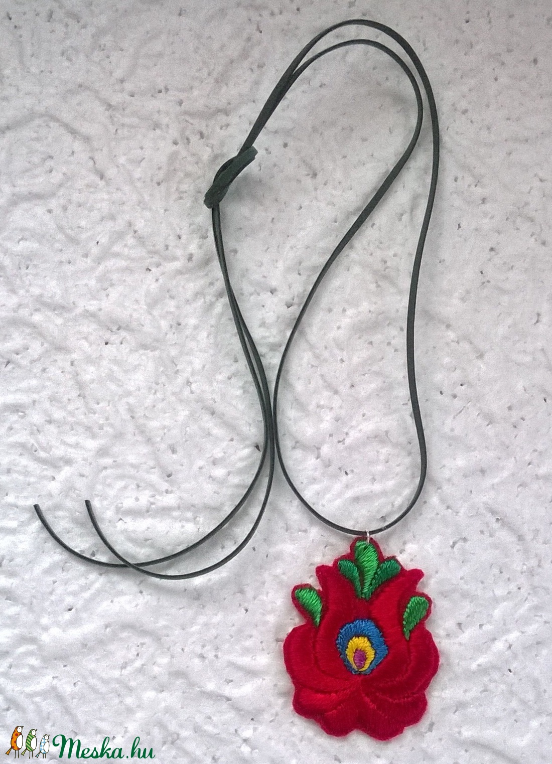 Matyó tulipán - ékszer - nyaklánc - medálos nyaklánc - Meska.hu