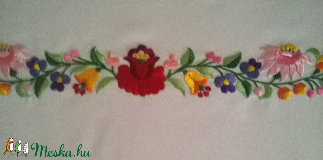 Kalocsai mintás öv menyasszonyi ruhához - esküvő - kiegészítők - öv & pánt - Meska.hu